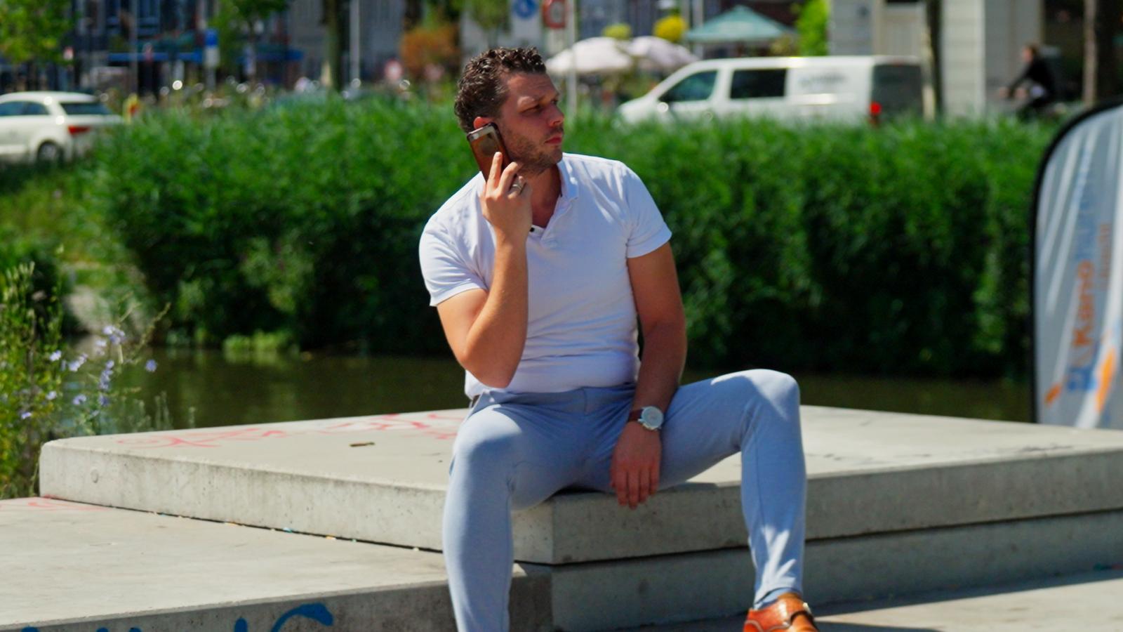 Gertjan in gesprek met een ondernemer